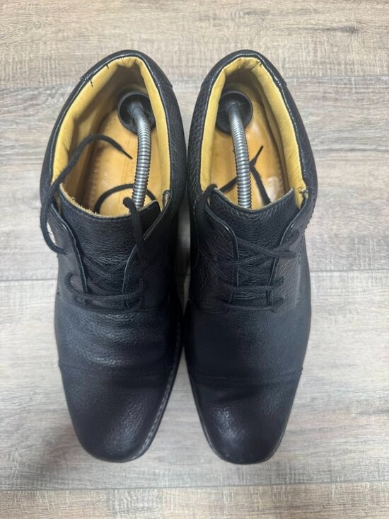 Sandro Moscoloni Black Pebbled Leather Ankle Boots Men\'s Size 11 main image 6